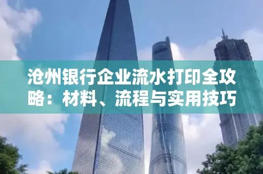 沧州银行企业流水打印全攻略:材料、流程与实用技巧