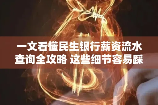 一文看懂民生银行薪资流水查询全攻略 这些细节容易踩雷