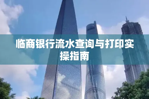 临商银行流水查询与打印实操指南