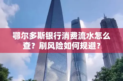 鄂尔多斯银行消费流水怎么查?刷风险如何规避? 鄂尔多斯银行消费流水怎么查?刷风险如何规避?