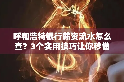 呼和浩特银行薪资流水怎么查?3个实用技巧让你秒懂