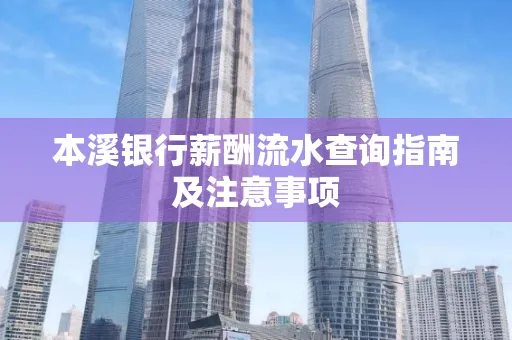 本溪银行薪酬流水查询指南及注意事项