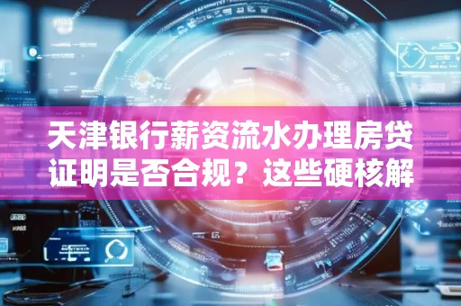 天津银行薪资流水办理房贷证明是否合规?这些硬核解析帮你避坑