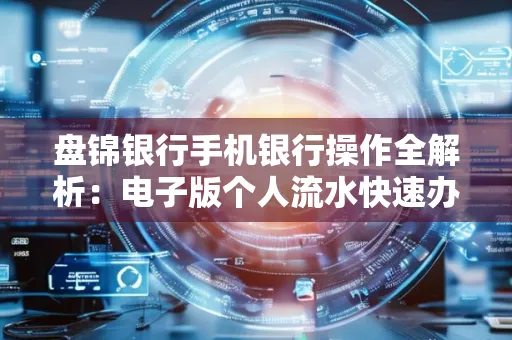 盘锦银行手机银行操作全解析:电子版个人流水快速办理指南
