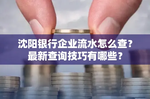 沈阳银行企业流水怎么查?最新查询技巧有哪些? 沈阳银行企业流水怎么查?最新查询技巧有哪些?
