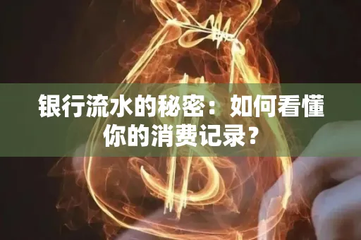 银行流水的秘密:如何看懂你的消费记录?