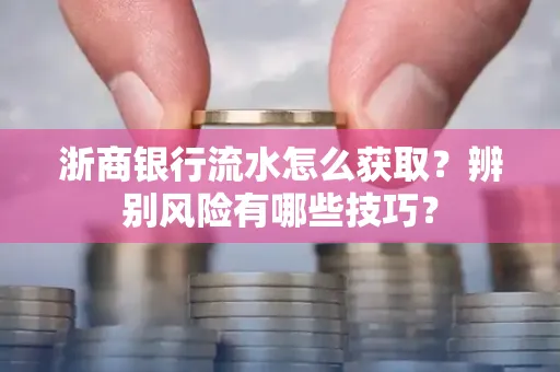 浙商银行流水怎么获取?辨别风险有哪些技巧?