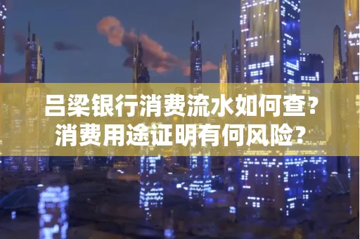 吕梁银行消费流水如何查?消费用途证明有何风险? 吕梁银行消费流水如何查?消费用途证明有何风险?
