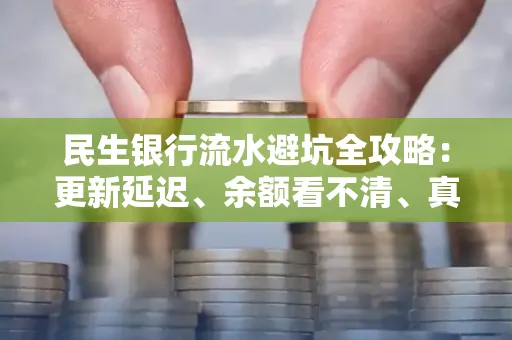民生银行流水避坑全攻略:更新延迟、余额看不清、真实性验证问题一站式解决