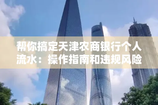 帮你搞定天津农商银行个人流水:操作指南和违规风险避坑攻略