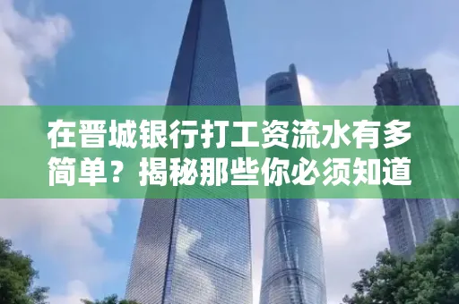 在晋城银行打工资流水有多简单?揭秘那些你必须知道的细节!