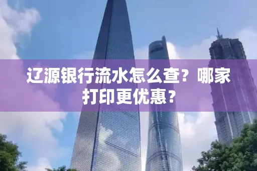 辽源银行流水怎么查?哪家打印更优惠?