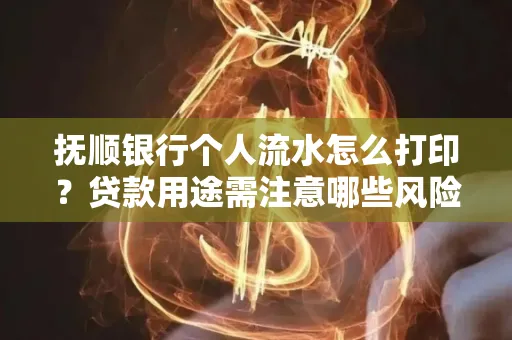 抚顺银行个人流水怎么打印?贷款用途需注意哪些风险?