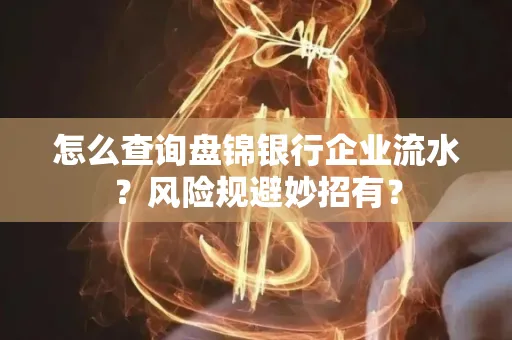 怎么查询盘锦银行企业流水?风险规避妙招有?