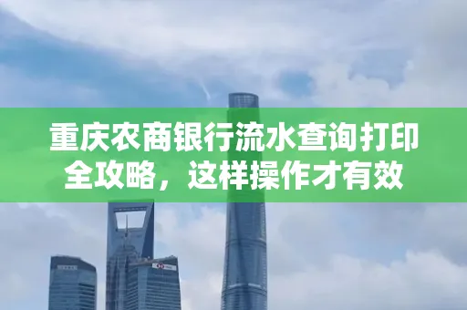 重庆农商银行流水查询打印全攻略,这样操作才有效
