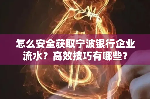 怎么安全获取宁波银行企业流水?高效技巧有哪些?